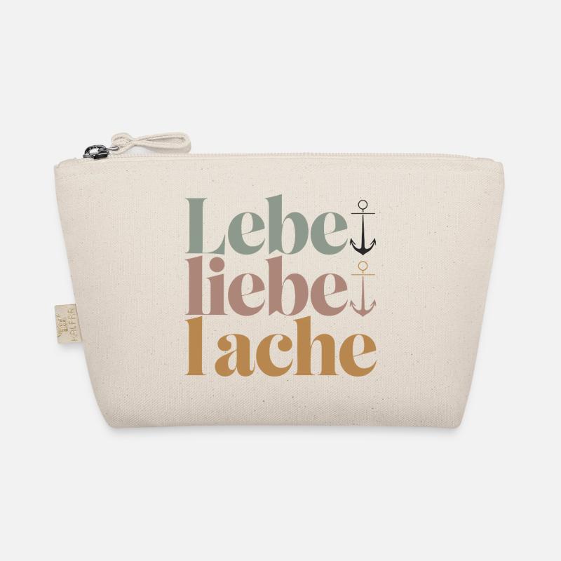  Lebe Liebe Lache Anker Spruch Lebensmotto Bio-Täschchen