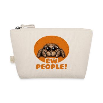 Ew People! Cute Spider - Organic Pouch - nature - Front