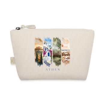 Athens Design – Greece Travel Motif - Organic Pouch - nature - Front
