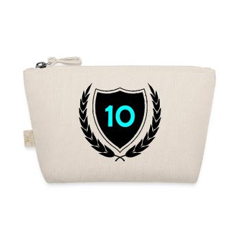 Neon Ten Numeral Print - Organic Pouch - nature - Front