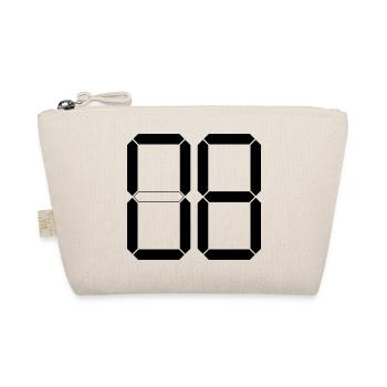 NUMBER 08 Zero Eight Birthday Gift Digital - Organic Pouch - nature - Front