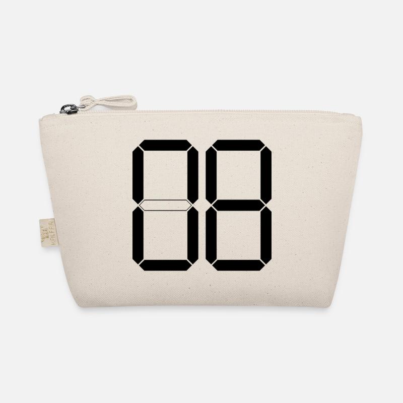 NUMBER 08 Zero Eight Birthday Gift Digital Organic Pouch