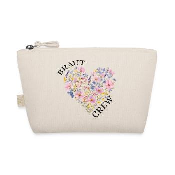 Blumen Herz - Braut Crew - Personalisierbar - Bio-Täschchen - Natur - Vorne