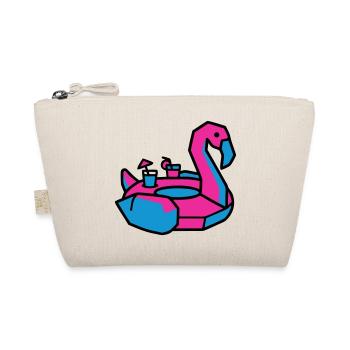 Flamingo Swimming Animal Pool Party - Organic Pouch - nature - Front