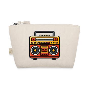 Retro boombox pop art - Organic Pouch - nature - Front