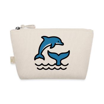Dolphins Waves Sea Silhouette - Organic Pouch - nature - Front
