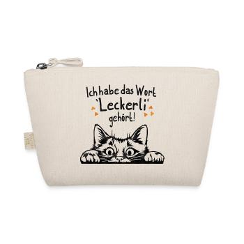Ich habe das Wort Leckerli gehört Lustige Katze - Bio-Täschchen - Natur - Vorne