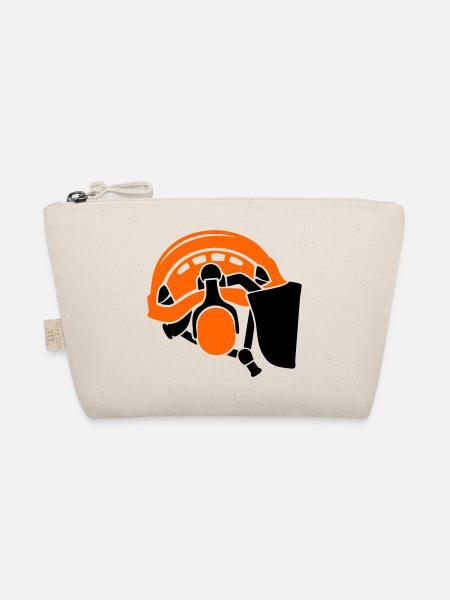 Forestry helmet, tree care, forest workers, lumberjacks - Organic Pouch - nature - Front