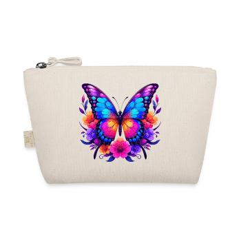 Papillon arc-en-ciel en couronne florale - Trousse biologique - nature - Devant