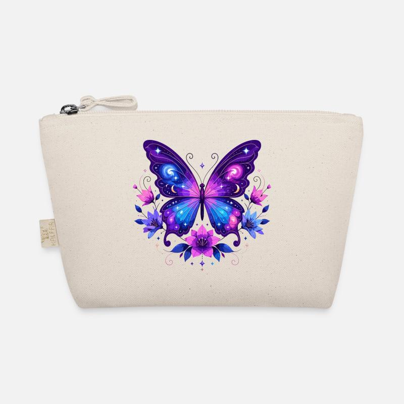 KosmosSchmetterling im Blütenkranz Bio-Täschchen