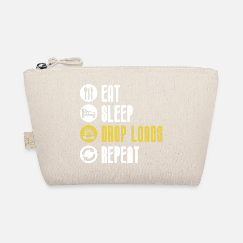 Eat Sleep Drop Loads Repeat Funny Trucker Organic Pouch