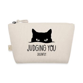 Black Cat Judging You Silently - Organic Pouch - nature - Front