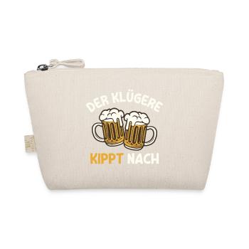 Der Klügere kippt nach Bier Saufen Bierliebhaber - Bio-Täschchen - Natur - Vorne