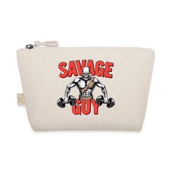 Savage Gym Skeleton Bodybuilding - Organic Pouch - nature - Front
