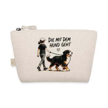 Berner Sennenhund Spruch Hundehalterin Humor - Bio-Täschchen - Natur - Vorne
