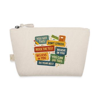 Motivation School Exam Teacher Student Gift - Organic Pouch - nature - Front
