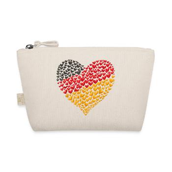 German Flag Heart Mosaic - Organic Pouch - nature - Front