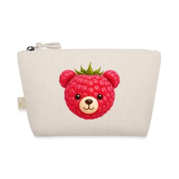 Raspberry with animal face Cute fruit motif - Organic Pouch - nature - Front