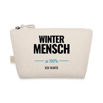 Wintermensch zu 100% Ich warte - Bio-Täschchen - Natur - Vorne