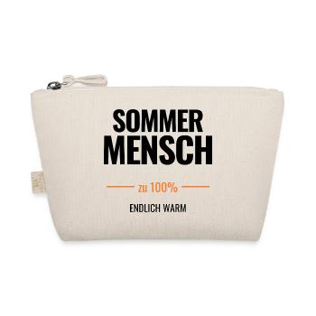 Sommermensch zu 100% – Endlich warm - Bio-Täschchen - Natur - Vorne