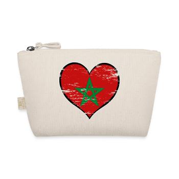 Drapeau du cœur marocain utilisé - Trousse biologique - nature - Devant