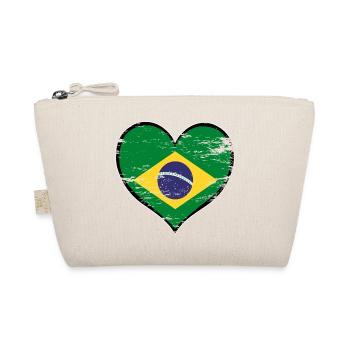 Brasilien Herzflagge used - Bio-Täschchen - Natur - Vorne