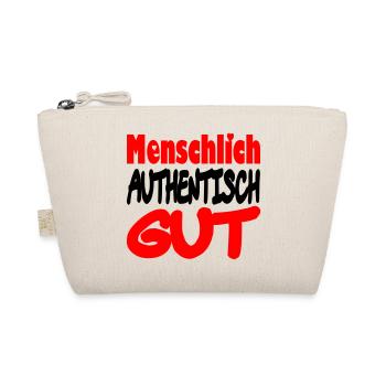 menschlich_authentisch_gut - Bio-Täschchen - Natur - Vorne