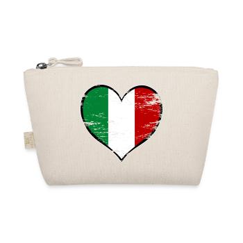 Italy Heart Flag Used - Organic Pouch - nature - Front