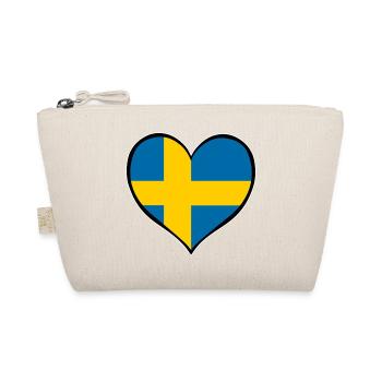 Drapeau du cœur de la Suède - Trousse biologique - nature - Devant
