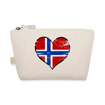 Norwegen Herzflagge used - Bio-Täschchen - Natur - Vorne