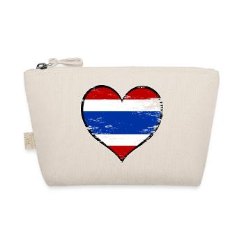 Thailand Heart Flag used - Organic Pouch - nature - Front