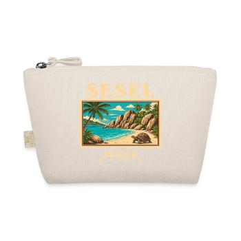 Marque de voyage vintage Seychelles Mahé - Trousse biologique - nature - Devant