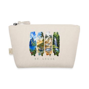 St. Lucia Vacation Travel – Caribbean Beach & Nature - Organic Pouch - nature - Front