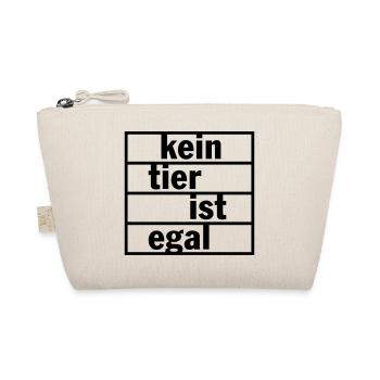 Kein Tier ist egal (Farbe änderbar) - Bio-Täschchen - Natur - Vorne