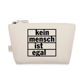 Kein Mensch ist egal (Farbe änderbar) - Bio-Täschchen - Natur - Vorne