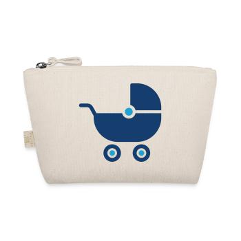 Baby Stroller Solid Icon Infant Pram Travel Symbol - Organic Pouch - nature - Front