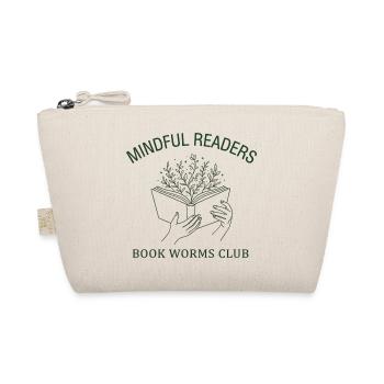 Book Club Book Lover Gift Vintage Style - Organic Pouch - nature - Front