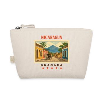 Nicaragua Granada Vintage Reisemarke - Bio-Täschchen - Natur - Vorne