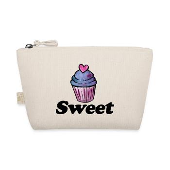 Cœur de cupcake aquarelle pastel - Trousse biologique - nature - Devant