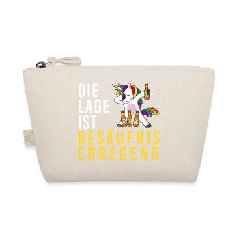 Lage ist besäufniserregend, Einhorn Bierflasche - Bio-Täschchen - Natur - Vorne