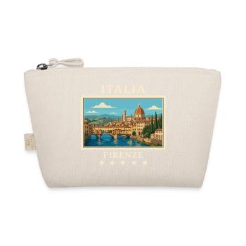 Italien Florenz Vintage Reisemarke - Bio-Täschchen - Natur - Vorne