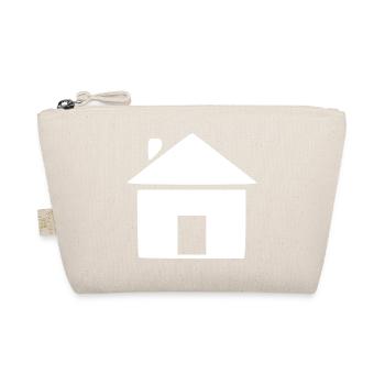 Haus minimal Bauherr Geschenk  - Bio-Täschchen - Natur - Vorne