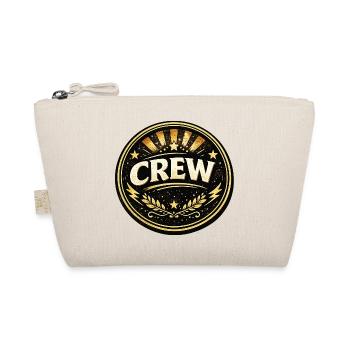 Vintage Crew Emblem Gold Schwarz - Bio-Täschchen - Natur - Vorne
