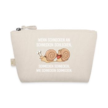 Schnecken schlecken – Lustiger Zungenbrecher - Bio-Täschchen - Natur - Vorne
