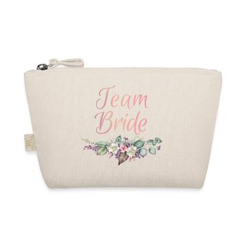 Team Bride Ringe Blumen JGA Junggesellenabschied - Bio-Täschchen - Natur - Vorne