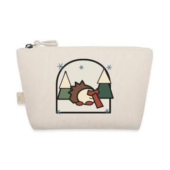 Sleeping Hedgehog in Forest Landscape - Organic Pouch - nature - Front