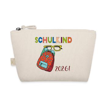 Schulkind 2026 - Bio-Täschchen - Natur - Vorne