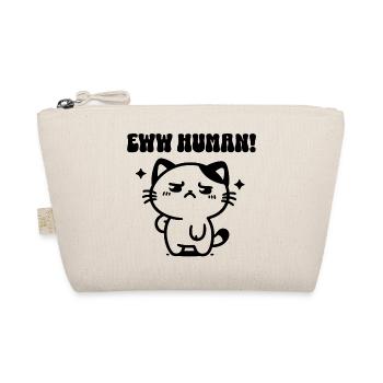 Ew Human Katze Sarkasmus Introvert Geschenk - Bio-Täschchen - Natur - Vorne