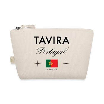 Tavira Portugal Coordinates Travel Souvenir - Organic Pouch - nature - Front