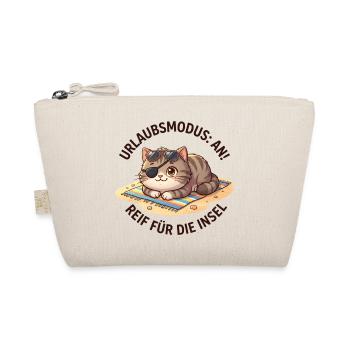 Kater Urlaubsmodus Insel Spruch - Bio-Täschchen - Natur - Vorne